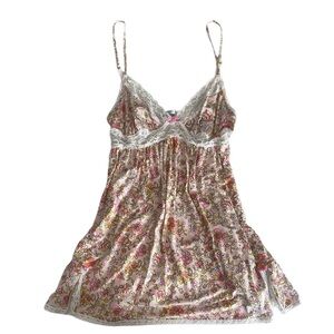 Victoria's Secret Pink and White Chemise Luxurious Sleepwear